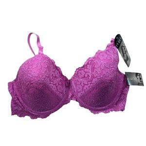 Smart & Sexy Curvy Hot Pink Wide Strap Plus Size Lace Cup Bra SA965 NWT NEW